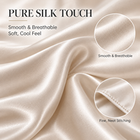 Taie d'oreiller de luxe personnalisée brodée en soie de mûrier 19 mommes 100% avec enveloppe pour cadeau ou usage domestique