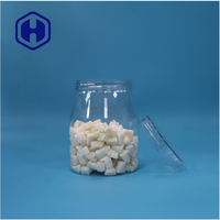 Pot à collation en plastique PET de 855 ml à large ouverture, anti-fuite, sans BPA, de qualité alimentaire, avec couvercle à vis, pour bonbons, noix, chocolat, chewing-gums, biscuits, gelée
