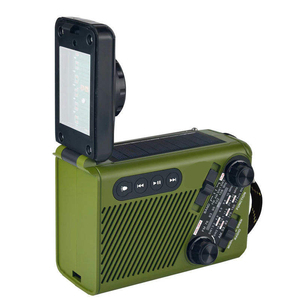 Radio portable d'extérieur à énergie solaire avec lecteur MP3 USB/TF, lampe torche et connexion Bluetooth, compatible FM/AM/SW 3 bandes - Product Image 1