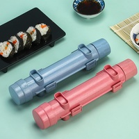 Outils à sushi en plastique écologiques populaires pour le commerce extérieur, gadgets de cuisine automatiques DIY, moules à boulettes de riz et tube à fusée
