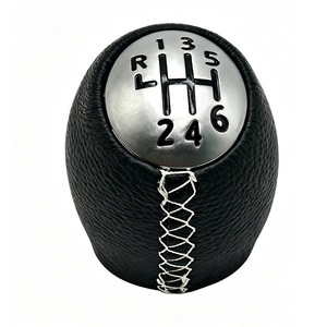 Chen Can Car Gear <b>Shift</b> <b>Knob</b> Leather Wrapped 6 Speed Manual Transmission Ergonomic Design for Renault Megane - Product Image 1