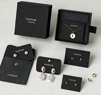 Boîte à bijoux personnalisée avec logo en feuille d'or, boîte cadeau coulissante, emballage pour collier, bague, boucles d'oreilles, plusieurs couleurs
