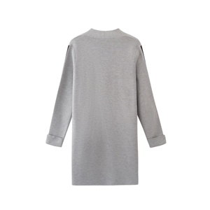 <span class=keywords><strong>Cardigan</strong></span> Lungo da <span class=keywords><strong>Donna</strong></span> in Maglia Grigia con Bordo Decorato a Borchie, Cappotto Casual per Stratificazione - Product Image 2