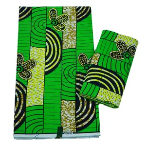 2023 Wax Super African Printed Fabric Wax Factory Wholesale Price 6 Yards One Piece Fabrics For Women Cloth