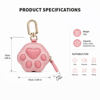 Porte-monnaie mini en cuir véritable personnalisé avec fermeture éclair, porte-clés, étui pour AirPods, pochette, sac, breloque, portefeuille unisexe