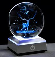 Boule de cristal rechargeable RVB 60mm 80mm Galaxy Cloud Veilleuse lumineuse pour maison chevet décoratif