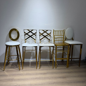 SMOOTH Factory Wholesale Gold Stainless Steel Chameleon High <b>Bar</b> <b>Stool</b> Chair For Wedding Hotel - Product Image 1