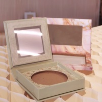 Palette en carton rigide recyclable personnalisée à compartiment unique magnétique vide pour fard à joues et fard à paupières, pour emballage cosmétique