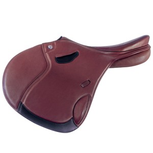 Sella <span class=keywords><strong>da</strong></span> Salto Equestre Elite in Pelle <span class=keywords><strong>Sandra</strong></span> Two con Seduta Profonda e Presa Bilanciata per Salto Ostacoli, Allenamento ed Eventing - Product Image 2