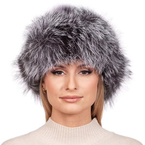 <span class=keywords><strong>หมวก</strong></span>ทรักเฟอร์ขนสุนัขจิ้งจอกสีเงินพร้อมที่ปิดหูมีขนเฟอร์สำหรับผู้หญิง<span class=keywords><strong>หมวก</strong></span>ฤดูหนาวกลางแจ้ง FN481-Adjustable - Product Image 1