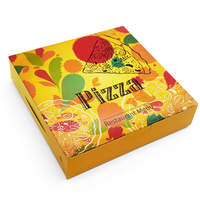 Kotak Pizza Sekali Pakai Ramah Lingkungan yang Dapat Didaur Ulang dengan Laminasi Mengkilap, Lapisan UV & Pernis, Kemasan Pizza Khusus untuk Makanan