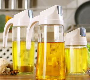 Pot à <span class=keywords><strong>huile</strong></span> de cuisson en verre, pot en acier inoxydable 304 avec couvercle et poignée - Product Image 2