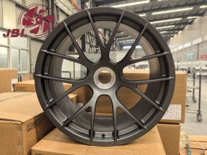 Jantes monobloc forgées 16"-24" finition gris mat, à rayons en Y, à déport profond, en alliage, 5x112 5x114.3 5x120 pour BMW, Benz, Tesla, Audi - Product Image 1