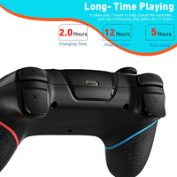 Manette de jeu sans fil à 6 axes Turbo Vibration avec joystick riche en fonctionnalités pour les accessoires de jeu Nintendo Switch