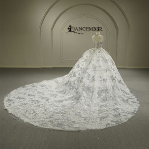 Vestido de novia de alta gama Jancember con patrón de bordado de encaje pesado, romántico, digno y delicado. - Product Image 4