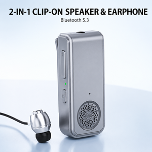 Caixa de Som Portátil 5.3 com Clip 2 em 1 Mini Recarregável 20H de Duração com Microfone para Viagens Camping Caminhadas Casa Escritório - Product Image 1