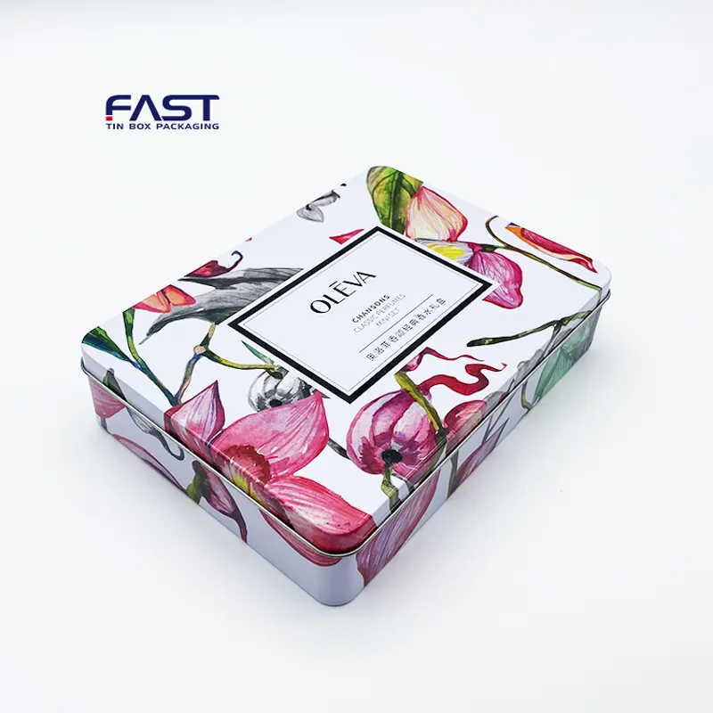 Customizable Color Rtangular Square Aluminum Storage Box Metal Packaging Candy Chocolate