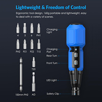 Tournevis électrique sans fil léger à batterie, 3 modes de commutation, compatible USB Type C, rechargeable, sans balais