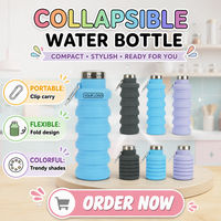 Mug de voyage sportif en silicone sans BPA, non toxique, réutilisable, résistant à la chaleur, compatible lave-vaisselle et micro-ondes, pour les voyages, le camping et la randonnée