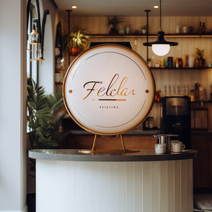 Biển hiệu <span class=keywords><strong>LED</strong></span> tùy chỉnh CARREY bằng thép không gỉ, gương, biển hiệu tròn <span class=keywords><strong>LED</strong></span> tùy chỉnh, biển hiệu điện tử có đèn nền, biển hiệu phát sáng ngoài trời, logo - Product Image 6