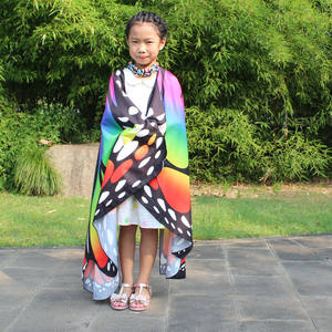 Ecowalson Tissu Doux Ailes De Papillon Châle Fée Dames Nymphe Pixie Costume Accessoire Enfants Performance Ailes - Product Image 2