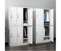 Armoire de chambre contemporaine autoportante en acier pour le rangement de meubles domestiques