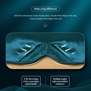 לוגו מותאם אישית סופר רך & נוח משי 100% הפסקת מסכת עיניים שינה עבור נסיעות מטוס nap - Product Image 3