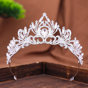 Corona de Pastel de Princesa con Cristales de Plata y Diamantes de Imitación, Tiaras de Boda, Diadema de Moda <span class=keywords><strong>para</strong></span> Fiesta de Cumpleaños, Regalo <span class=keywords><strong>para</strong></span> Damas de Honor - Product Image 5