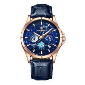 Мужские водонепроницаемые кварцевые часы со звездным небом, 42 мм