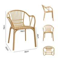 Mobilier de restaurant moderne, chaise en plastique empilable pour l'extérieur/l'intérieur, jardin de mariage, adapté à l'extérieur et au salon