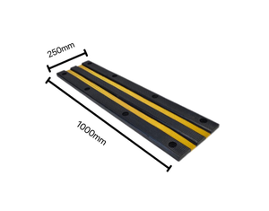 Protector de pared de goma de seguridad Wesure de 1000 mm x 250 mm resistente a impactos para almacén, taller, parque - Product Image 1