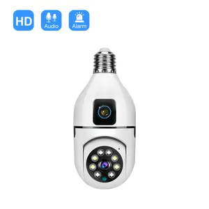 4MP E27 lampadina lampada Wireless IP Camera 1080P 360 gradi panoramica Smart Home wifi lampadina fotocamera