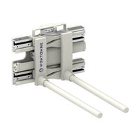 Impetus Barre de fixation pour chariot élévateur en acier inoxydable haute résistance, avec pinces à bras et roulement à billes, capacité de charge 2300 kg, protection arrière
