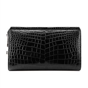 Nuovo Disegno del Cuoio Genuino di frizione lungo per gli uomini, In Pelle di Alligatore della chiusura lampo Del Raccoglitore Per Gli Uomini - Product Image 3