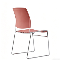 Chaise Visiteur PM-0471 Empilable en Plastique PP, Chaise de Bureau au Design Contemporain, Hauteur Réglable - Idéale pour la Maison, le Bureau, l'Hôtel, l'Atelier