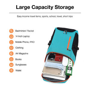 <span class=keywords><strong>Sac</strong></span> <span class=keywords><strong>à</strong></span> <span class=keywords><strong>dos</strong></span> pour raquettes de pickleball en nylon Oxford imperméable, capacité 30-40L, logo personnalisé d'usine, OEM - Product Image 2