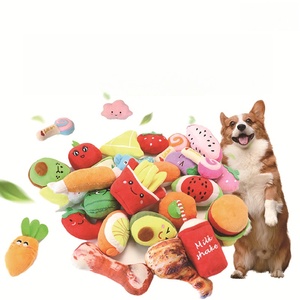 Juguete para perros <span class=keywords><strong>de</strong></span> nuevo diseño al por mayor: Mopa con mango elástico y sonido, juguetes <span class=keywords><strong>de</strong></span> peluche <span class=keywords><strong>de</strong></span> patatas fritas y hamburguesas para masticar. - Product Image 2