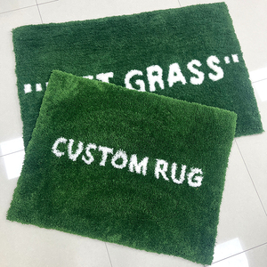Độc đáo chần sợi vòng kết cấu cỏ màu xanh lá cây Thảm rêu hoặc mềm mại đồi thoải mái dưới chân Mat tùy chỉnh xù xì và Fluffy khu vực thảm - Product Image 4