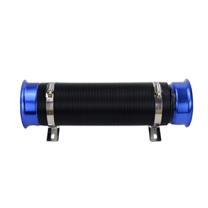 Manguera de Admisión de Aire Universal de 76 mm, Roja, Plateada y Azul, Tubo Telescópico para Mejora y Reequipamiento del Motor - Product Image 3