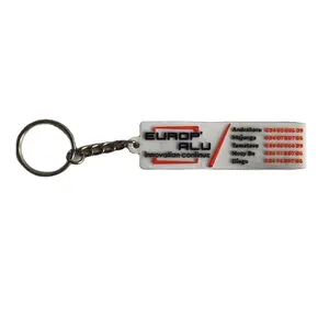 2024 High Quality Hot Sale Customized Design 2D Pvc Keychain Soft Keyring Both Side Logo Cute Logo Oring Metal Keychain