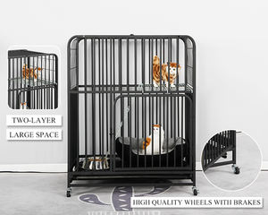 <span class=keywords><strong>Cage</strong></span> pour animaux de compagnie Youlite en métal robuste avec plateau en plastique pour petits chats, respirante, motif solide, emballée en boîte - Product Image 5