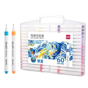 Juego de Marcadores Acrílicos Deli, 48 Colores, Marcadores Artísticos para Estudiantes y Dibujo - Product Image 5