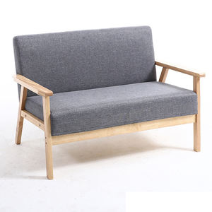 Set di divani in stile europeo mobili da soggiorno sedia in tessuto poltrona Lounge per il tempo libero <span class=keywords><strong>divano</strong></span> moderno in legno massello a 2 posti - Product Image 4