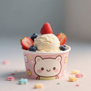 4oz 8oz 12oz 16oz Custom Logo Printing Ice Cream Cup Frozen Yogurt Gelato Bowls 1oz-32oz Disposable Paper Bowl - Product Image 4