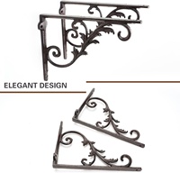 Support mural rustique en fer forgé pour pot de fleurs - Étagère murale durable et écologique pour décoration intérieure et jardinière d'intérieur