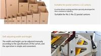 Machine de scellage automatique de cartons pour e-commerce, personnalisable, avec support en ligne 1 an, emballage multifonctionnel pour l'alimentation