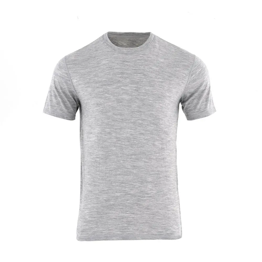 wholesale merino wool running top men plain tshirts for printing