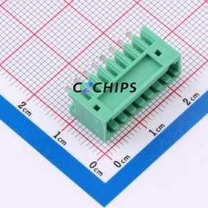 MX2EDGV-2.5-08P-GN01-Cu-A Plug-in Terminal Block Through hole,P=2.5mm Connector Board-to-Board / Socket Closed 1x8P 2.5mm Green - Product Image 1