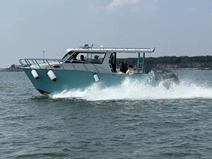 Catamarán de Aluminio de 25 pies con Motor Fuera de Borda de 300 hp, Barco de Pesca y Crucero con <span class=keywords><strong>Remolque</strong></span> para Buceo y Turismo Marítimo - Product Image 2