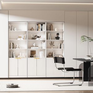 Estantería alta <span class=keywords><strong>con</strong></span> puerta, estante de exhibición de estantería de pie, <span class=keywords><strong>muebles</strong></span> de decoración del hogar <span class=keywords><strong>para</strong></span> sala de estar - Product Image 5